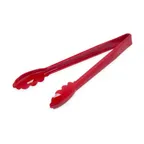 image of Carlisle 471205 Carly Utility Tongs, 12"L, Plastic, Red, Dishwasher Safe