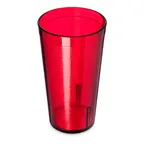 image of Carlisle 521610 - 16oz Stackable Textured Red Tumbler, BPA Free, Dishwasher Safe, SAN, Recyclable
