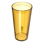 image of Carlisle 522013 - 20oz Stackable Amber Tumbler, Textured, SAN, BPA Free, Dishwasher Safe