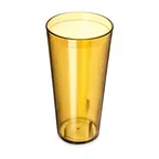 image of Carlisle 522413 Stackable 24oz Tumbler – Amber Pebbled, SAN Plastic, BPA‑Free, Dishwasher Safe