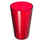 image of Carlisle 523210 - 32oz Stackable Tall Tumbler, Textured Red, BPA‑Free SAN, Dishwasher Safe