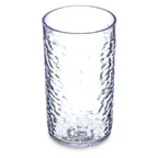 image of Carlisle 551207 Pebble Optic 12oz Clear Tumbler, SAN, BPA‑Free, Dishwasher Safe, Stackable