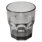 image of Carlisle 580818 - 8oz Black SAN Faceted Smooth Tumbler, Dishwasher Safe, BPA Free, NSF