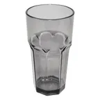 image of Carlisle 581618 - 16oz Black Faceted Tumbler, SAN, Smooth, Dishwasher Safe, BPA Free, NSF