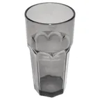 image of Carlisle 581818 18oz Black SAN Tumbler, Faceted, Stackable, Dishwasher Safe, BPA Free, NSF