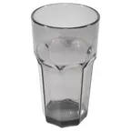 image of Carlisle 582018 - Louis 20oz Black Faceted Tumbler, SAN Plastic, BPA Free, NSF