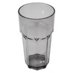 image of Carlisle 582218 - 22oz Black SAN Tumbler, Smooth, Faceted Design, Dishwasher Safe, BPA Free