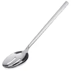 image of Carlisle 60201 Terra™ Serving Spoon, 12"L, Slotted, Stainless Steel, Hammered Mirror Finish