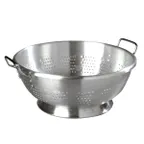 image of Carlisle 60279 Colander, 11 qt., 15" dia. x 5-3/4" deep, Aluminum, Satin Finish