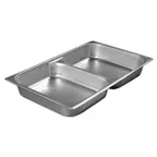 image of Carlisle 607002D Steam Table Pan, Full Size Divided, 8 Qt., 2-1/2" Deep, 18/8 Stainless Steel