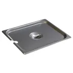 image of Carlisle 607120CS DuraPan™ Steam Table Pan Cover – 1/2‑Size Slotted, 24‑Gauge 18/8 Stainless Steel