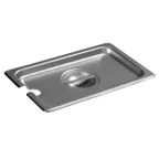 image of Carlisle 607140CS DuraPan™ Steam Table Pan Cover, 1/4 Size, Slotted, 24‑Gauge 18/8 Stainless Steel
