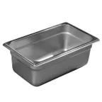 image of Carlisle 607144 DuraPan™ Steam Table Pan, 1/4-size, 2.8 Qt, 4" Deep, Stainless Steel, NSF