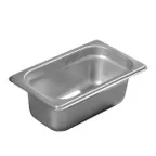 image of Carlisle 607192 DuraPan™ Steam Table Pan, 1/9-size, 0.6 qt., 2-1/2" deep, Stainless Steel, NSF