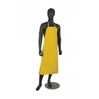 image of Carlisle 615NBA-Y Neo-Flex Bib Apron, 29" x 43", One-Size, Yellow Neoprene, Adjustable Neck Strap