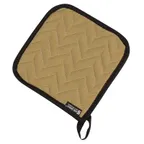 image of Carlisle 812TPH Tan Pot Holder, 7" x 7", Non-Stick Teflon, Quilted, Protects to 350°F - 1 Dozen