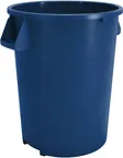 image of Carlisle 84103214 Bronco™ 32‑Gallon Trash Bin 28"H x 21.4"D Blue NSF Stackable - 1/Each
