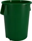 image of Carlisle 84105509 Bronco™ 55‑Gallon Trash Bin, 33" H x 26½" Dia., NSF Certified, Handles - 1/Each