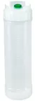 image of Carlisle 857324S Squeeze Bottle – 24 oz, White, Green Cap, Single Tip, Standard Top – 1/Pack