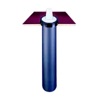 image of Carlisle C2210C In-Counter Cup Dispenser, 23" Tube, Plastic, 6-24 oz Cups, 2-7/8"-3-7/8" Rim