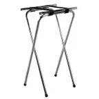 image of Carlisle C3625T38 Extra-Tall Folding Tray Stand, 19"L x 16"W x 36"H, Steel, Chrome Finish