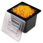 image of Carlisle CI7001BK Chill-It Food Pan, 1/6 Size, 6" Deep, Refrigerant Filled, ABS Plastic, Black