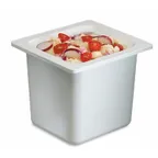 image of Carlisle CI7001WH Chill-It Food Pan, 1/6 Size, 6" Deep, Refrigerant Filled, ABS Plastic, White