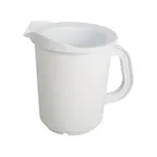 image of Carlisle CI7025 - 60 Oz Insulated Plastic Pitcher, White Polycarbonate, NSF Certified, Handle