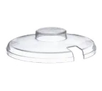 image of Carlisle CM103307 Coldcrock Lid, 6-1/4" Clear Acrylic, Round Slotted, Molded‑In Knob, BPA‑Free