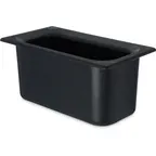image of Carlisle CM110203 Coldmaster Food Pan, 1/3‑size, 6" Deep, Gel‑Insulated, Black ABS, NSF, BPA‑Free