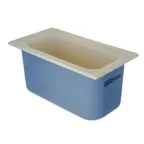 image of Carlisle CM1102C1402 Food Pan, 1/3 Size, 4 Qt, 6" Deep, White/Blue ABS, Color Changing