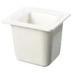 image of Carlisle CM110402 Coldmaster Food Pan, 1/6-size, 6" Deep, White, ABS Plastic, Gel-Insulated