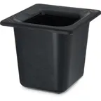 image of Carlisle CM110403 Coldmaster Food Pan, 1/6-size, 6" Deep, Refrigerant Insulated, Black, BPA Free