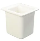image of Carlisle CM110502 Coldmaster Food Pan, 1/6 Size, 6" Deep, Impact-Resistant ABS, White, NSF, BPA-Free