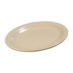 image of Carlisle KL12725 - 12" Oval Melamine Serving Platter, Tan, 212°F Safe, Dishwasher‑Proof, 12" x 9"