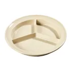 image of Carlisle KL20325 - 8" Tan Melamine 3‑Compartment Plate, Dishwasher Safe, NSF, BPA‑Free