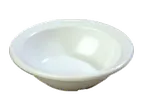 image of Carlisle KL80502 Kingline™ Rimmed Fruit Bowl, 4‑1/2" Dia, 4‑3/4 oz, White Gloss, 212°F Heat‑Resistant