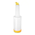 image of Carlisle PS601N04 Store 'N Pour Quart Complete Container, 32 oz, Yellow, Polyethylene, BPA Free