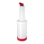image of Carlisle PS601N05 Store 'N Pour Complete Unit, 32 oz, Red, Polyethylene, BPA Free