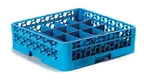 image of Carlisle RC20-114 OptiClean™ Dishwasher Cup Rack, Full‑Size 20‑Compartment (4‑11/32" x 3‑13/32"), Blue Polypropylene Double‑Wall, Tilt 4.28" Height, NSF Certified