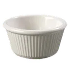 image of Carlisle S287-842 Plastic Ramekin 4 oz (3‑3/8" Dia) Bone Melamine Stackable Dishwasher Safe - 12/Pack