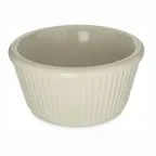 image of Carlisle S29142 - 4 Oz Plastic Ramekin, 3‑3/8" Diameter, Bone Melamine, Dishwasher Safe, Stackable