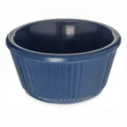 image of Carlisle S29160 - 4 Oz Ramekin, 3‑3/8" Diameter, Fluted Cobalt Blue Melamine, NSF Certified, BPA‑Free