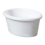 image of Carlisle S31002 Plastic Ramekin, 2 oz, 2-3/4" L x 2" W x 1-1/2" H, White Melamine, NSF, BPA Free