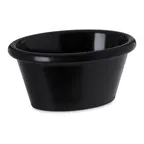 image of Carlisle S31203 - 3 oz Ramekin, 3-3/8" L x 2-5/8" W x 2-5/8" H, Black Melamine, NSF, BPA-Free
