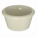 image of Carlisle S85242 Plastic Ramekin, 2‑Oz, 2‑5/8" Dia, Bone Melamine, Stackable, BPA‑Free