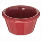 image of Carlisle S85258 - 2‑5/8" 2 oz Plastic Ramekin, Melamine Roma Red, Dishwasher Safe, NSF, BPA‑Free