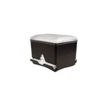 image of Carlisle ST500 Black Plastic Double‑Side Straw Dispenser, 10" x 7‑7/8" x 8", Clear Lid, 500‑Straw