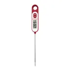 image of Carlisle THDGLSRD Digital Pocket Thermometer, 5.6" Probe, -58°F to 572°F, Stainless Steel, Red