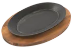 image of Concasse MCACCBM02 Oval Wooden Serving Board, Hand-Free Design, Wood Finish, Meat Presentation